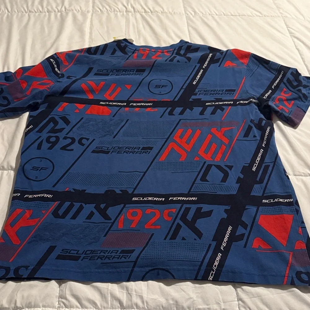 Ferrari Blue and Red Graphic Tee - Picture 5 of 5